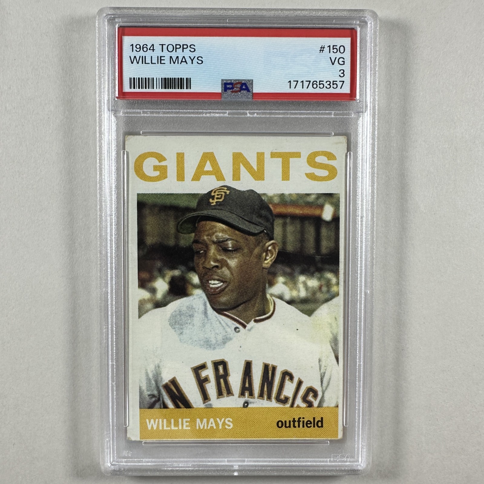 1964 Topps #150 Willie Mays *PSA 3 (VG ) * SF Giants * HOF * Vintage Baseball 1964 Topps #150 Willie Mays *PSA 3 (VG ) * SF Giants * HOF * Vintage Baseball