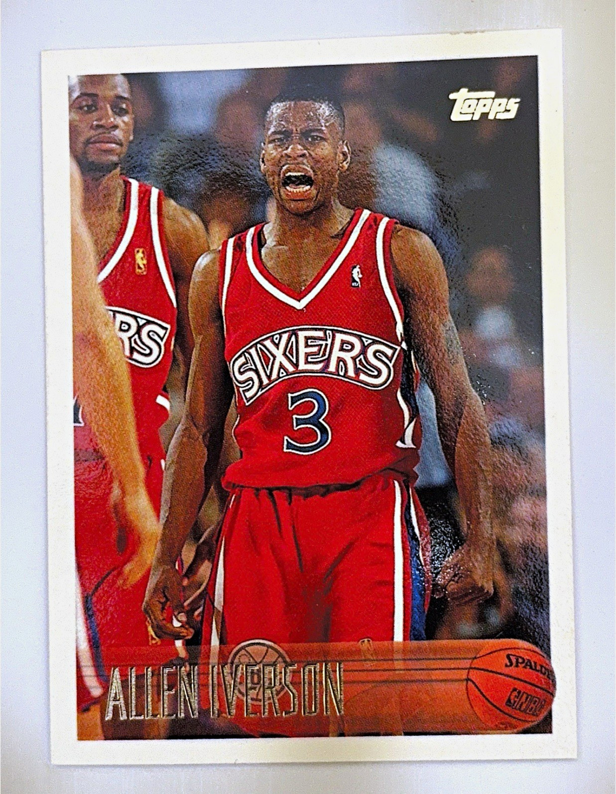 Topps 1996-97 Allen Iverson Rookie Base Set #171 Philadelphia 76ers Topps 1996-97 Allen Iverson Rookie Base Set #171 Philadelphia 76ers