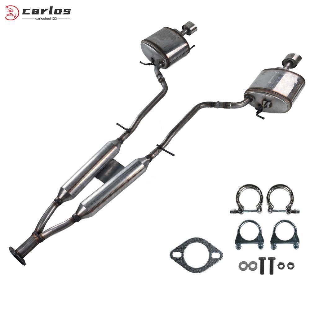 Stainless Steel Rear Exhaust Muffler Kit fit 2009-13 Infiniti G37 3.7L 07-08 G35