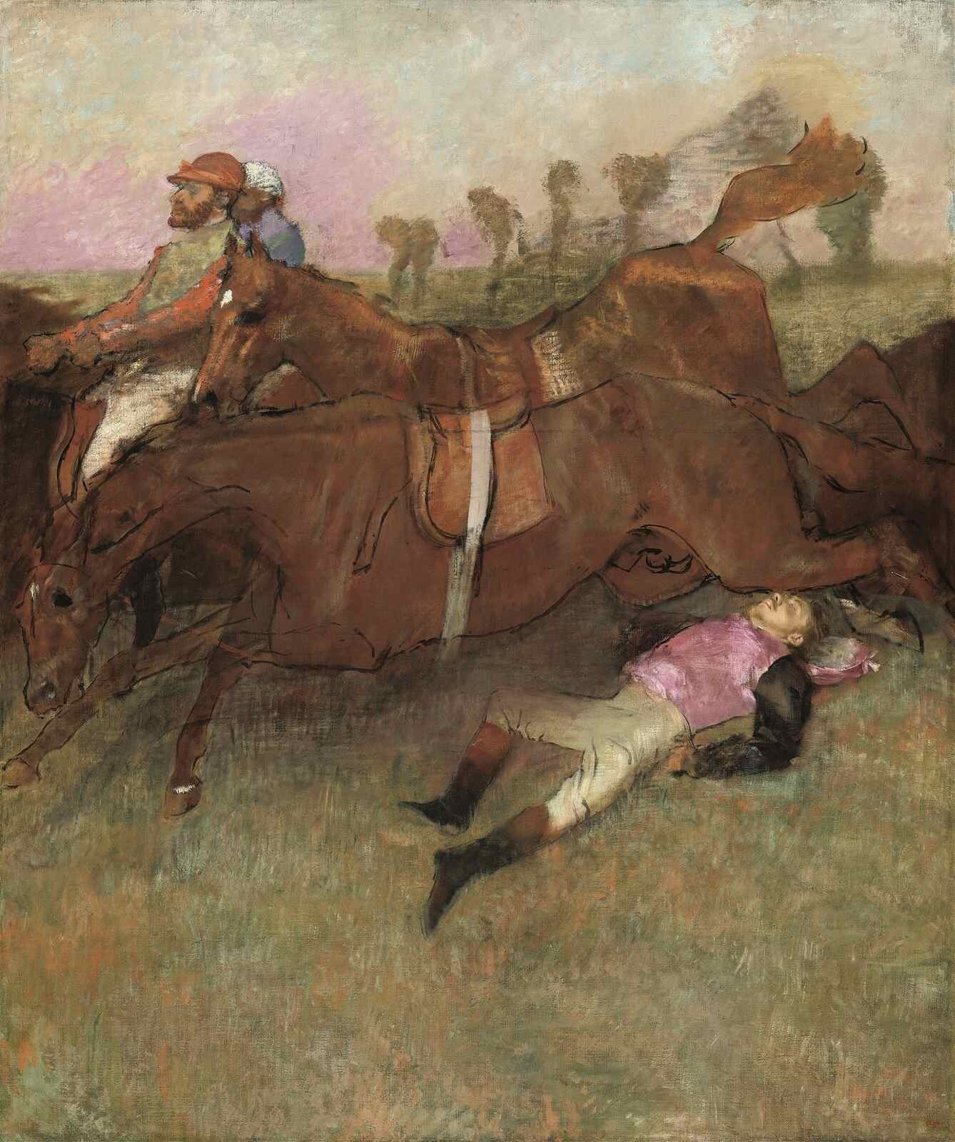 Edgar Degas Scene from the Steeplechase Fallen Jockey 1866 Horse Racing