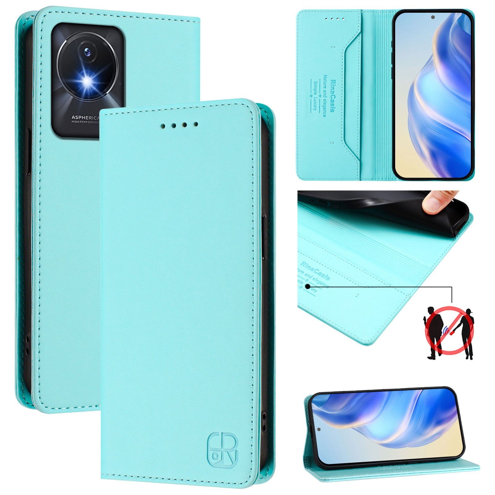 Protector Case For VIVO Y02A 4G/Y02 4G/Y11 2023/Y02T Phone Leather Flip Cover