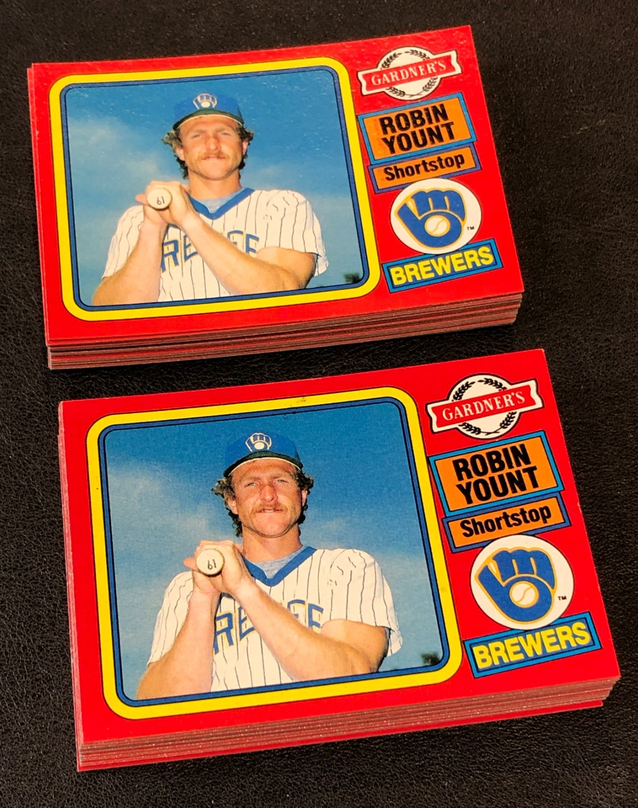 (2)x 1985 Milwaukee Brewers Gardner\'s Bakery Topps Baseball Card Sets #1-22