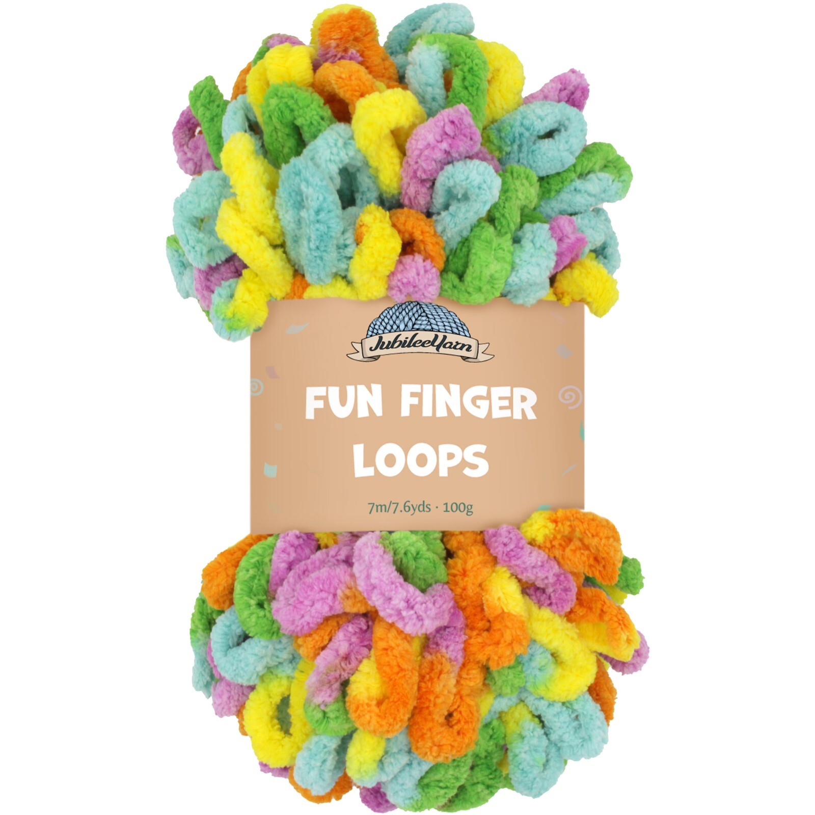 JubileeYarn Fun Finger Loops Yarn - Jumbo Polyester - Variegated Colors JubileeYarn Fun Finger Loops Yarn - Jumbo Polyester - Variegated Colors