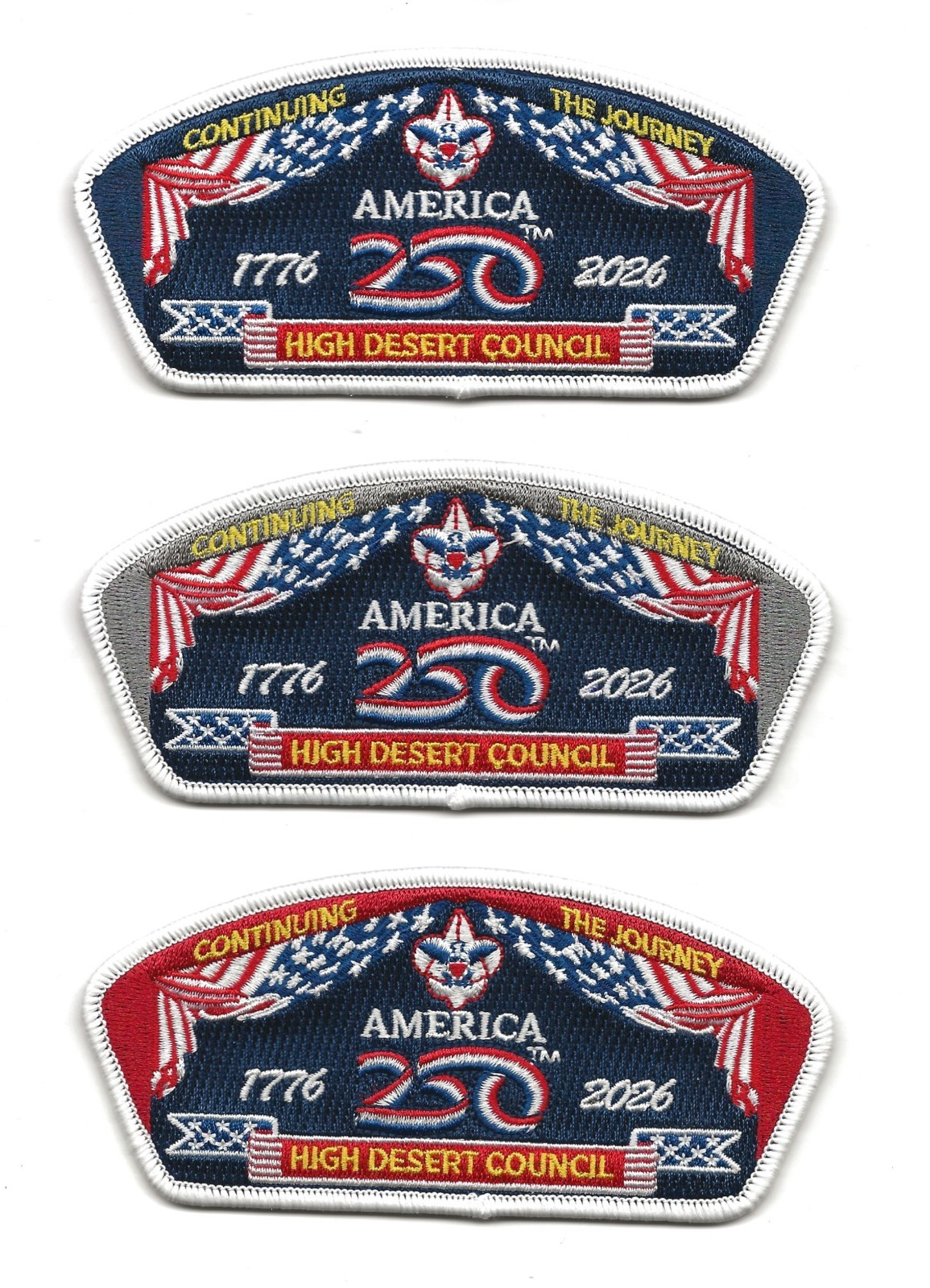 HIGH DESERT COUNCIL AMERICA 250 SET OF THREE HIGH DESERT COUNCIL AMERICA 250 SET OF THREE