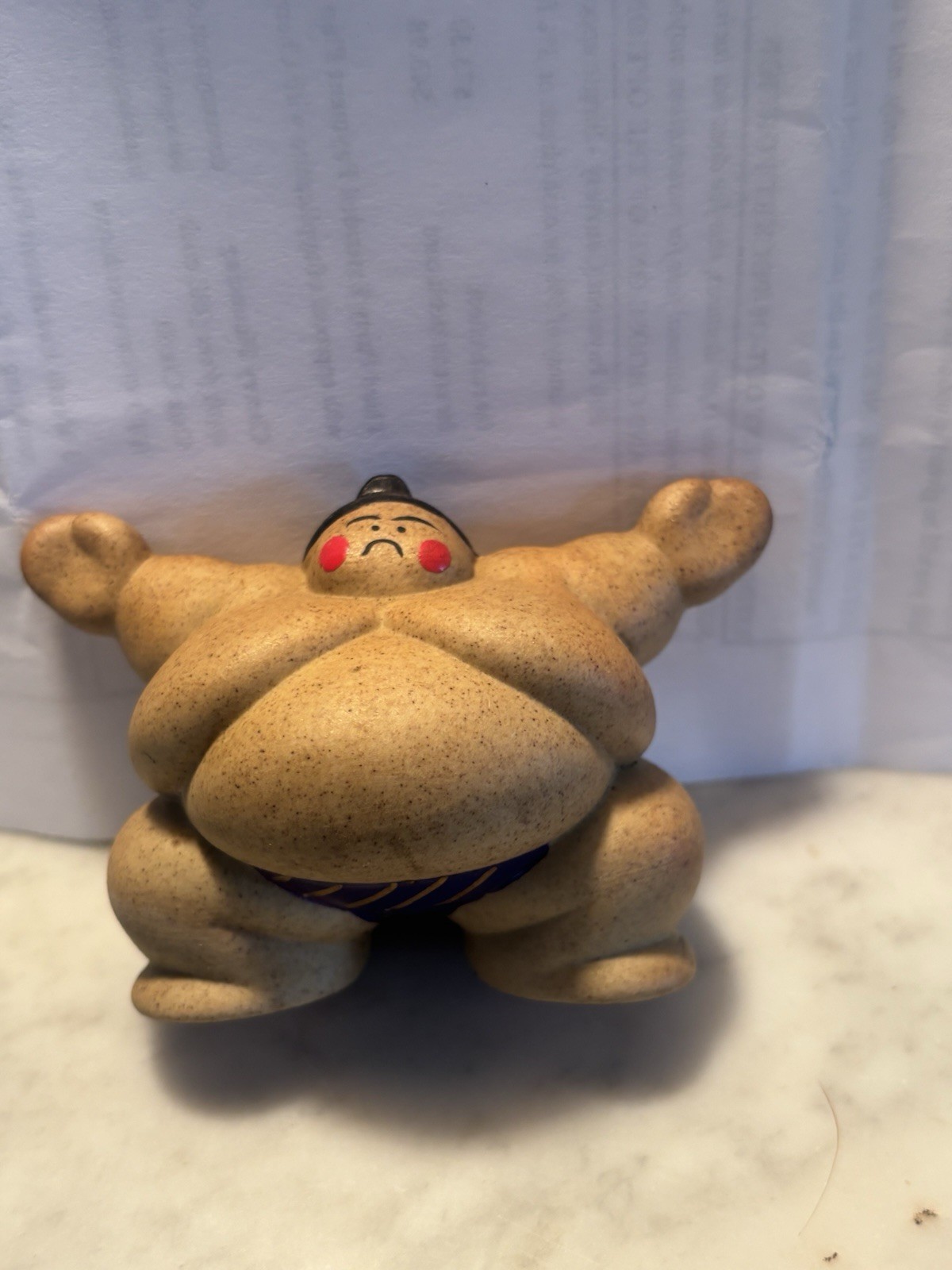 Japanese Sumo Doll Figure, Japan Sumo Wrestler Shikiri, Siko Action Vintage 