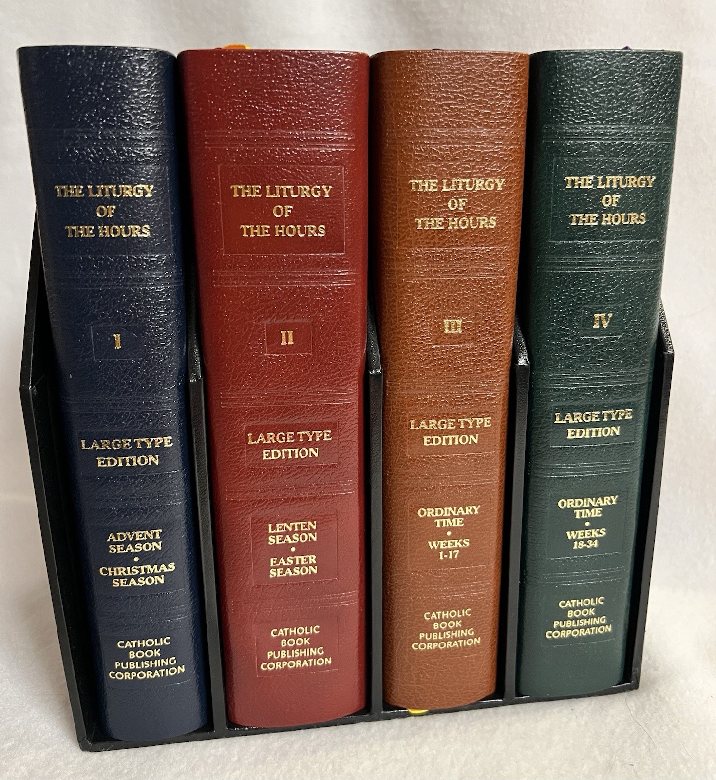 The Liturgy of the Hours Complete 4 Volume Set Large Type Edition 1975 First Ed