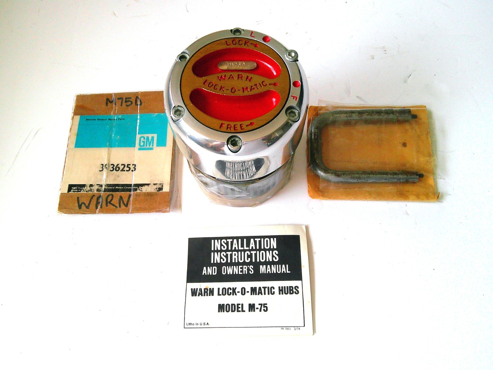 NOS 1967 - 1969 CHEVY C10 PICK UP TRUCK 4WD WARN LOCK-O-MATIC WHEEL LOCK 3936253