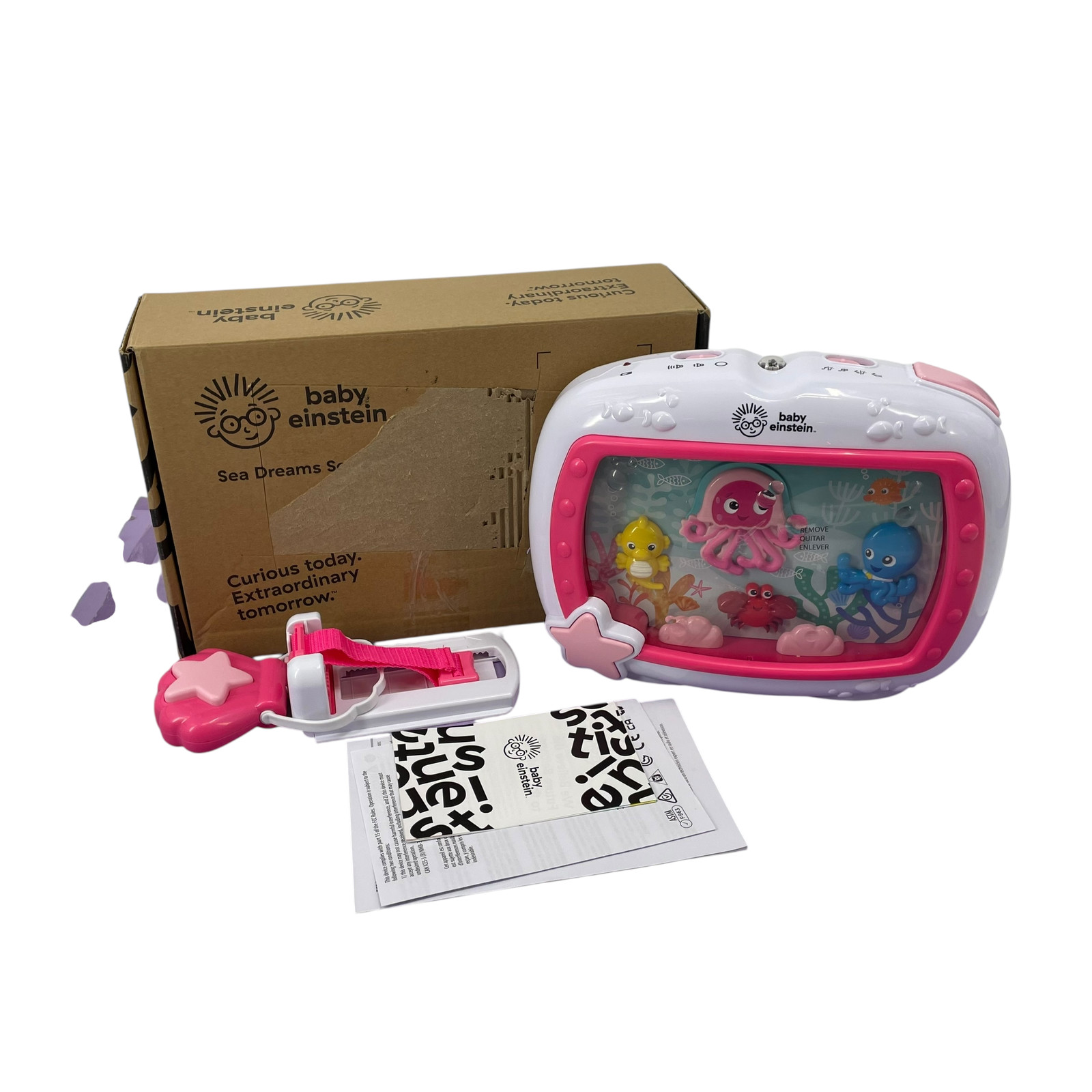 Baby Einstein Sea Dreams Soother Musical Crib Toy Sound Machine - Pink #OB4283