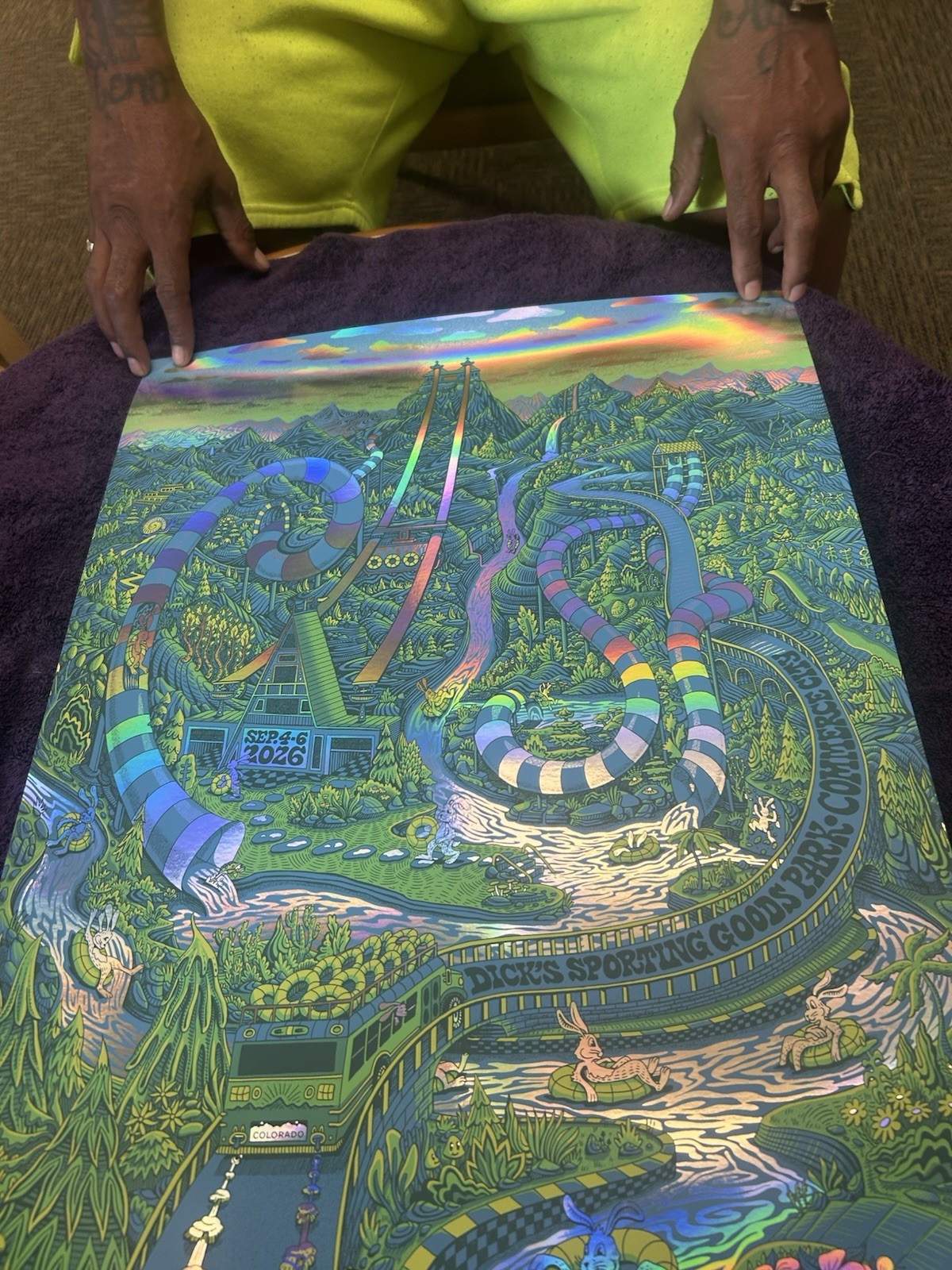 Phish Foil Poster Dicks 9/4 9/5 9/6 2026 Commerce City Colorado Denver Fant