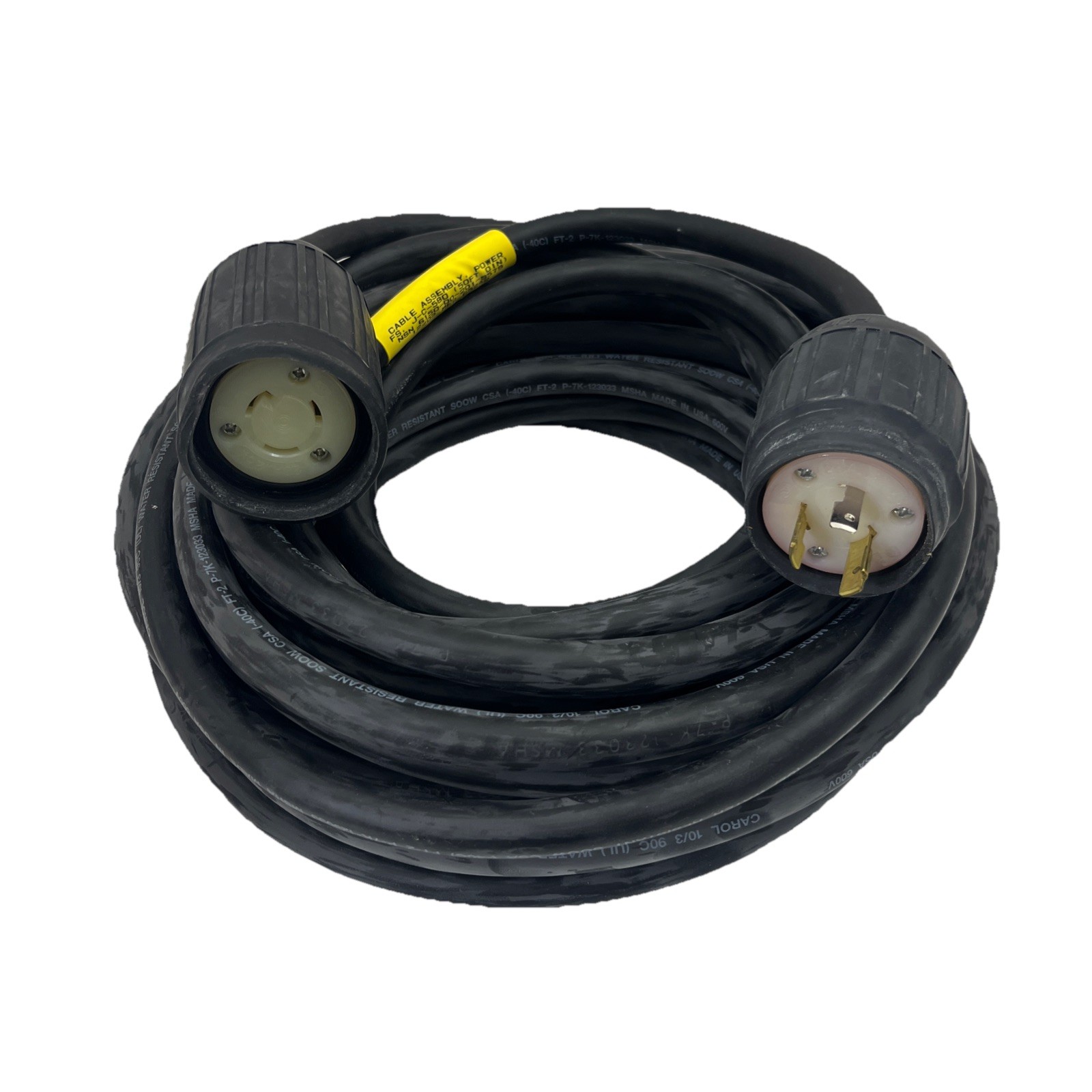 Carol 10/3 50FT Waterproof Power Cord 125V 20A NEMA L5-20P to L5-20C Power Cord