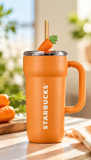 Starbucks Farmers Market Danté Carrot Tumbler 20oz (Korean Limited Edition 591ml