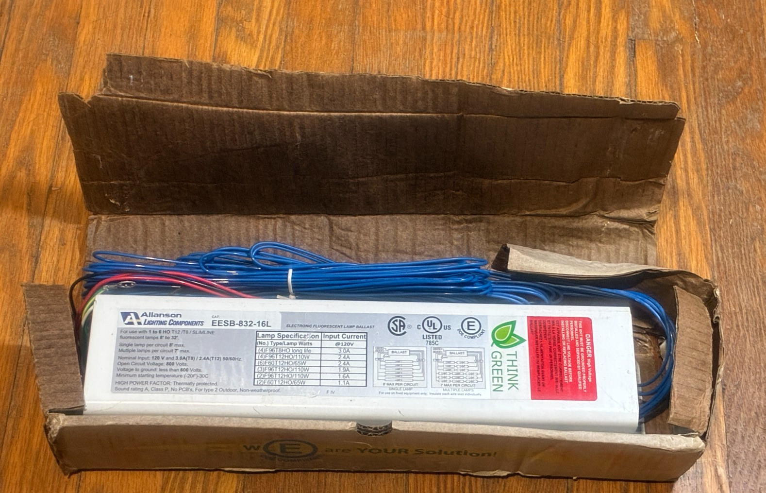 EESB-832-16L Allanson Electronic Sign Ballast T12 T8 SLIMLINE FLORESCENT LAMPS