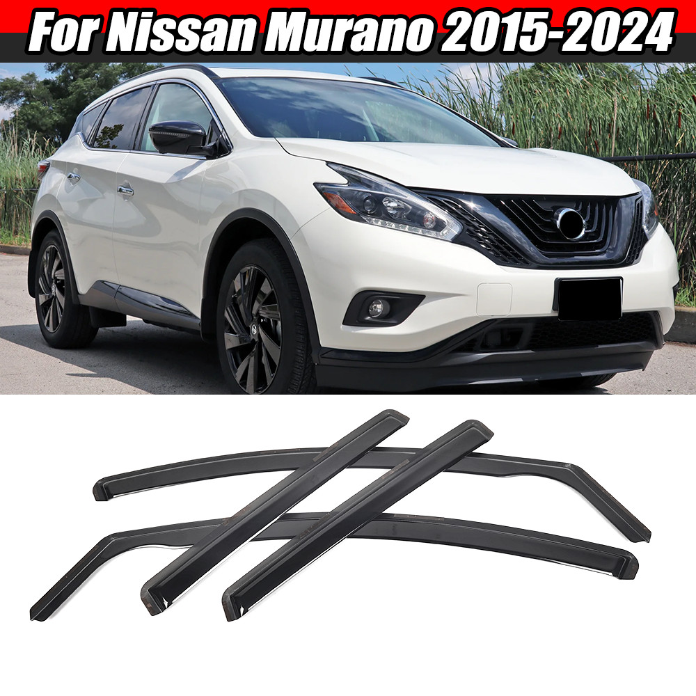 In-Channel For Nissan Murano 2015-2024 23 Window Visor Rain Guards Smoked/Tinted