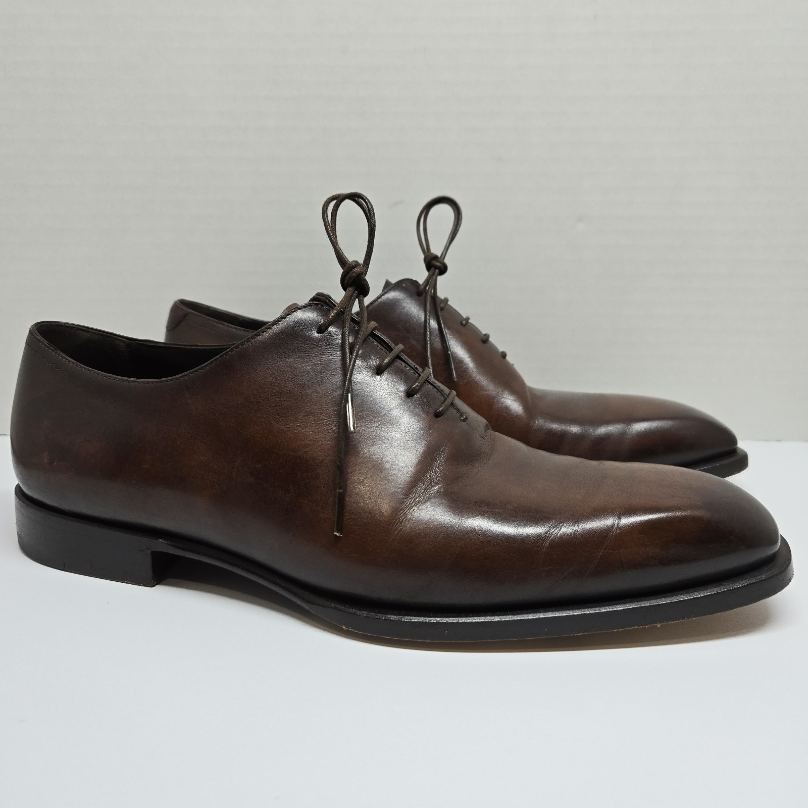 Berluti Alessandro Demesure Neo Flex Brown Venezia Leather Oxford Size EU 7 US 8