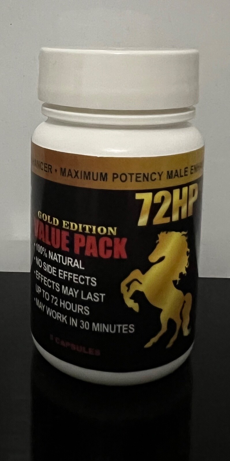 72hp Gold Edition (1 Botella  12 Unidades) Men Power Elimina Eyaculacion Precoz)