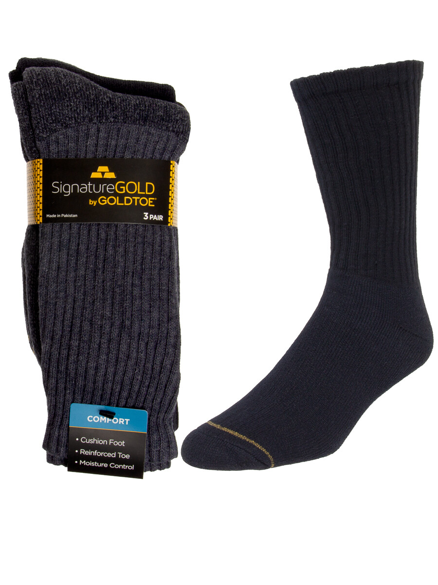 NEW - GOLDTOE, Signature GOLD Men’s Socks, 3 PAIR - Shoe Size 6 - 12 1/2 Cushion NEW - GOLDTOE, Signature GOLD Men’s Socks, 3 PAIR - Shoe Size 6 - 12 1/2 Cushion