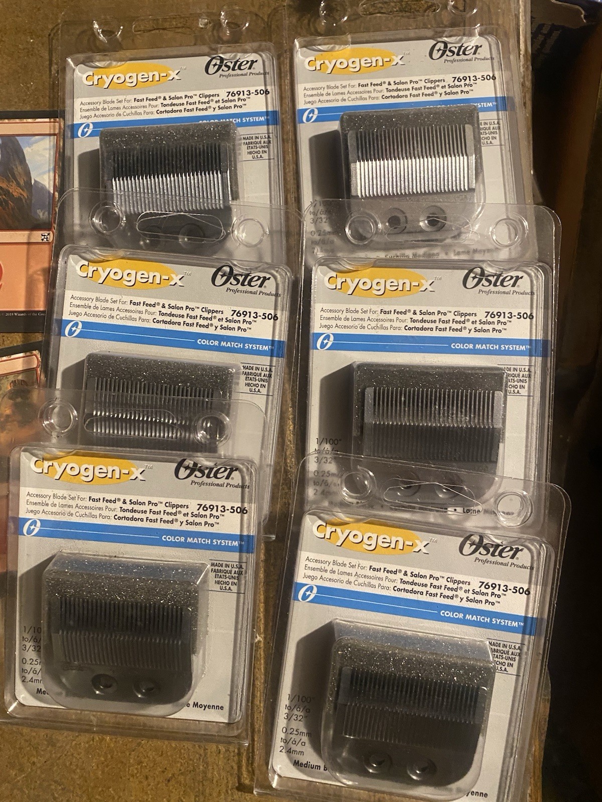 Lot of 6 Oster Cryogen-x Fast Feed Medium Replacement Blade | 76913-506 Lot of 6 Oster Cryogen-x Fast Feed Medium Replacement Blade | 76913-506