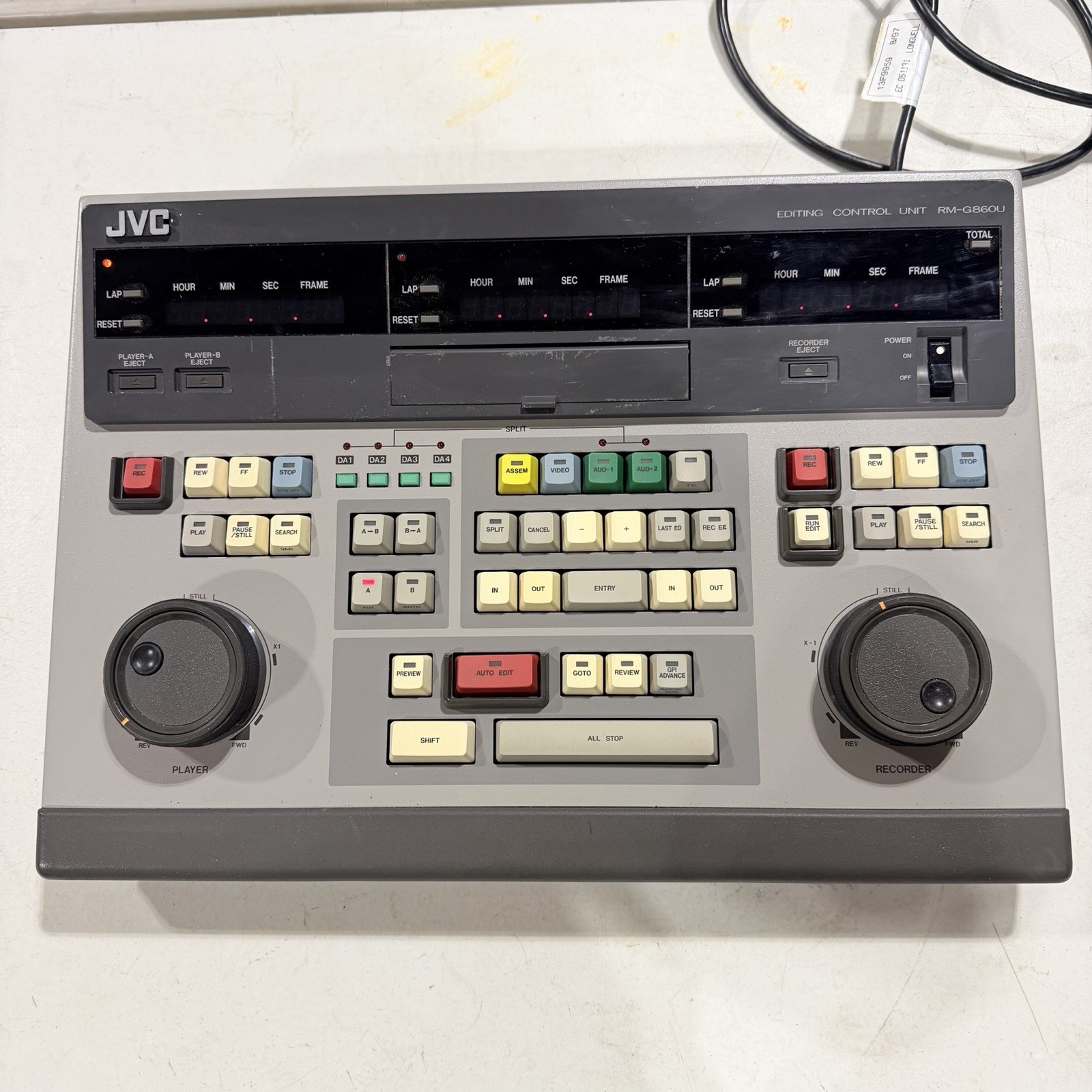 Vintage JVC RM-G860U Editing Control Unit POWERS ON AS IS UNTESTED