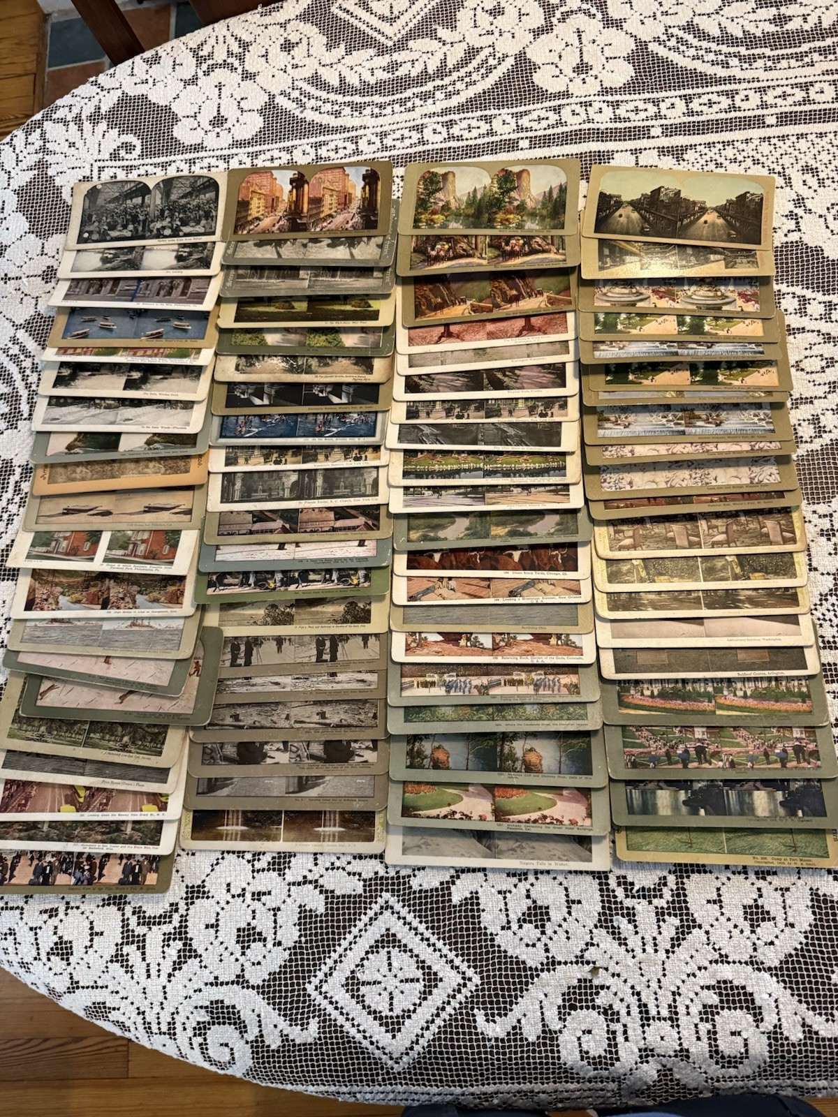 Stereoview Lot of Over 80 Cards-US Lithographs- See Description 