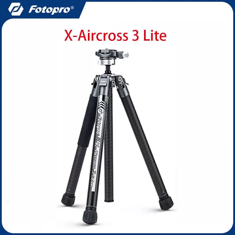 Fotopro X-Aircross 3 Lite Ball Head Carbon Fiber Extendable Tripod Travel Tripod
