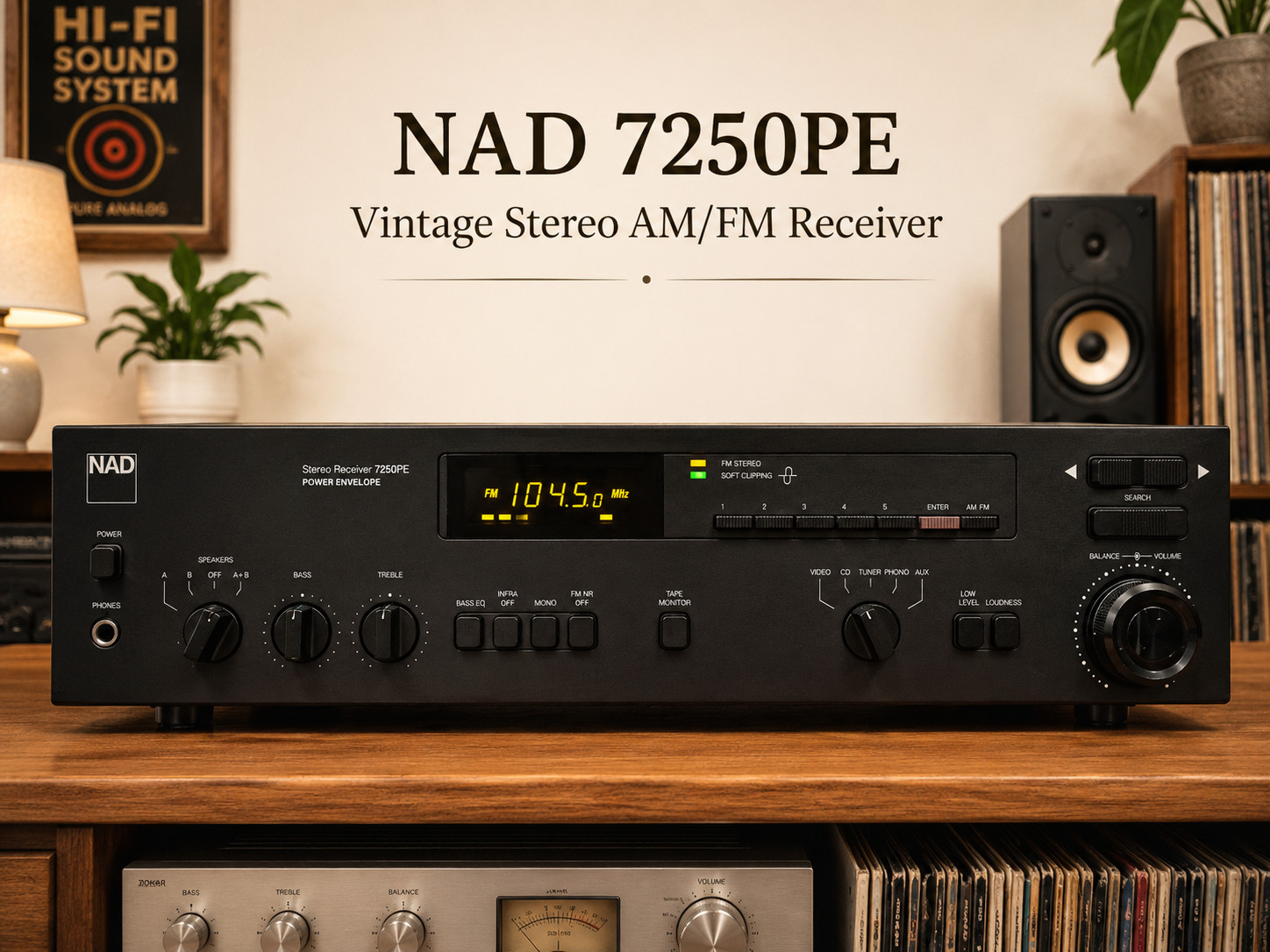 NAD 7250PE 🌈RaRe🌈 Vintage Stereo AM/FM Receiver