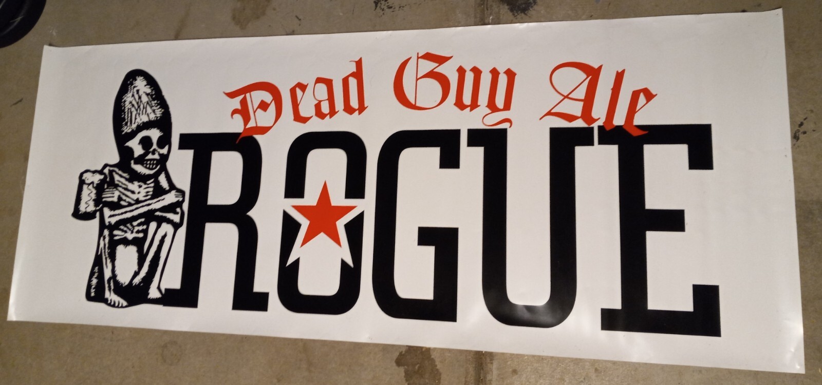 Rogue Ales Dead Guy Ale Logo Newport Oregon Craft Beer Vinyl Banner Sign Large Rogue Ales Dead Guy Ale Logo Newport Oregon Craft Beer Vinyl Banner Sign Large