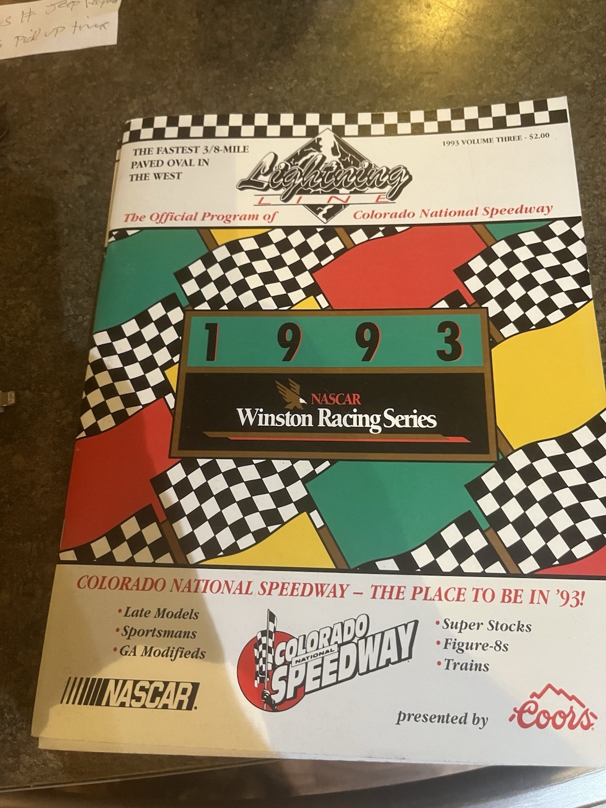1993 Nascar Winston Racing Series Magazine Colorado National Speedway ￼