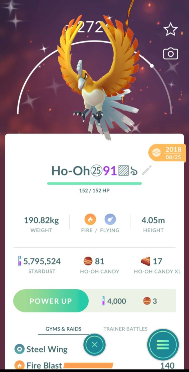 Pokémon GO Shiny Ho-oh Guaranteed Lucky