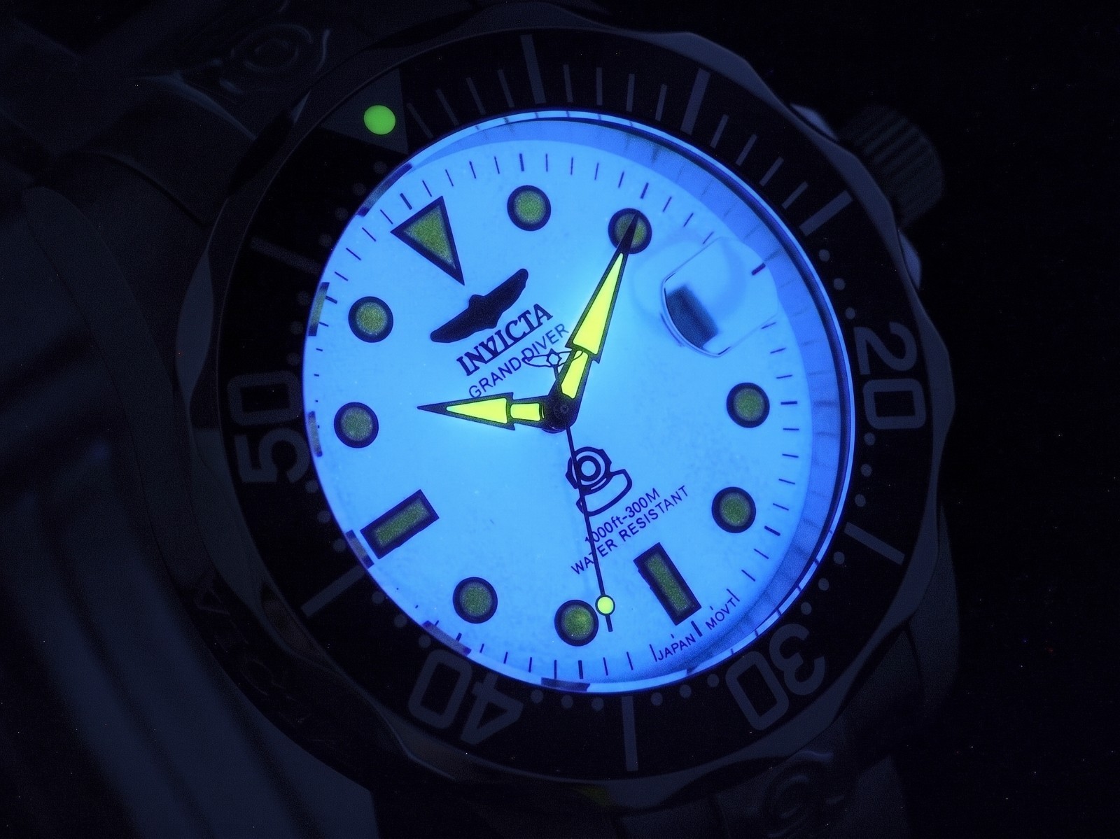 Invicta GRAND Diver AUTOMATIC Men's 47mm Watch Silver/White Luminous 10640 NIB