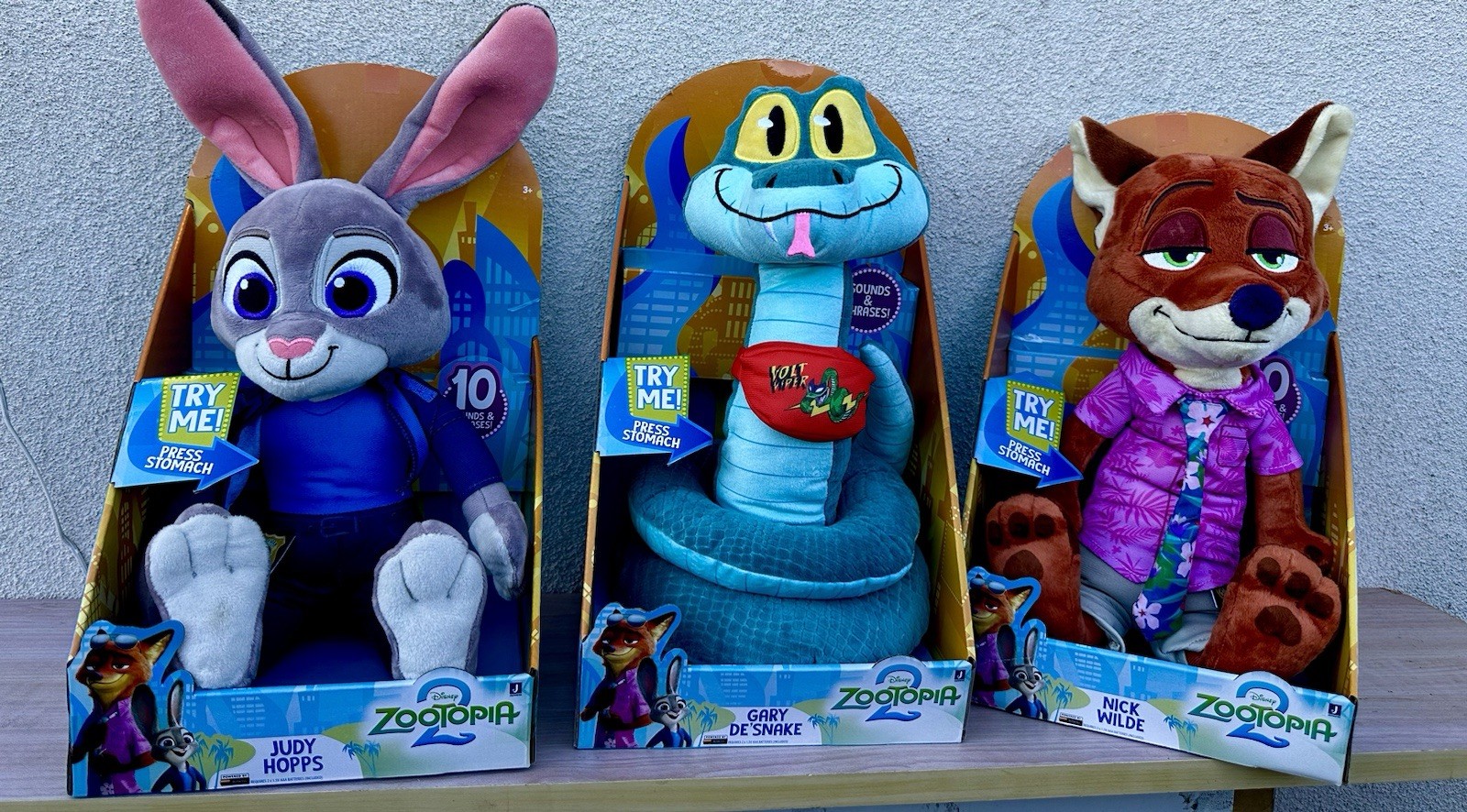 DISNEY ZOOTOPIA 2 , PLUSH TOY SOUNDS & PHRASES 14” SET OF 3 BRAND NEW