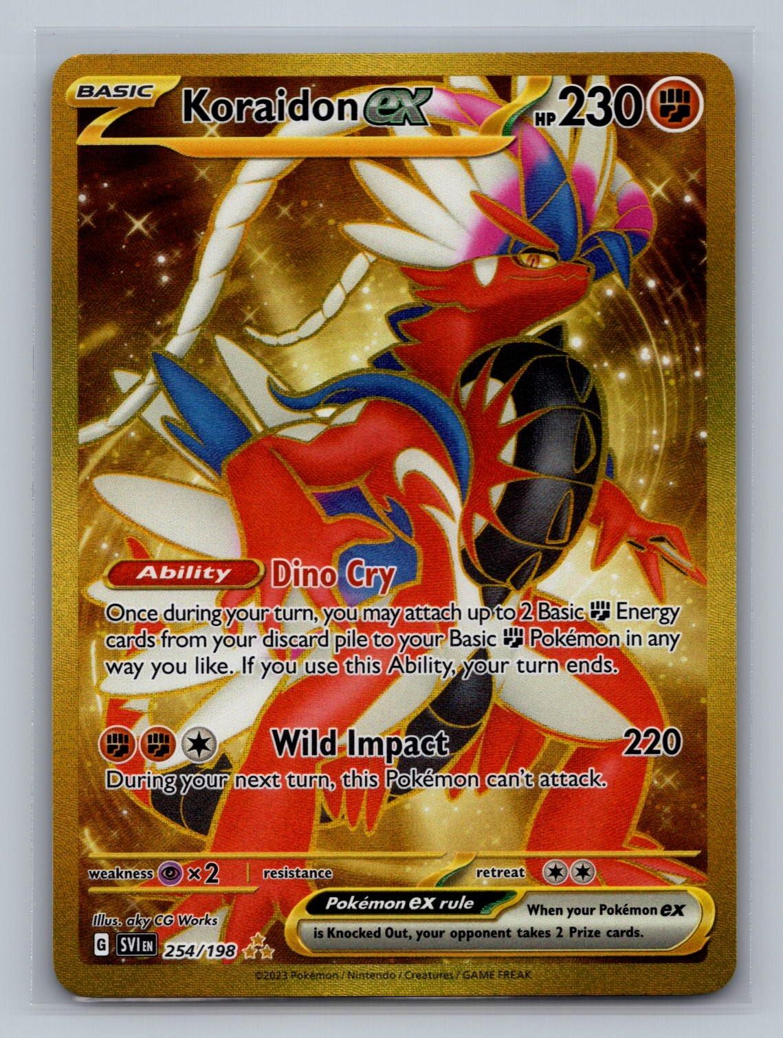 Koraidon ex 254/198 Hyper Rare Scarlet & Violet Pokemon Holo Near Mint