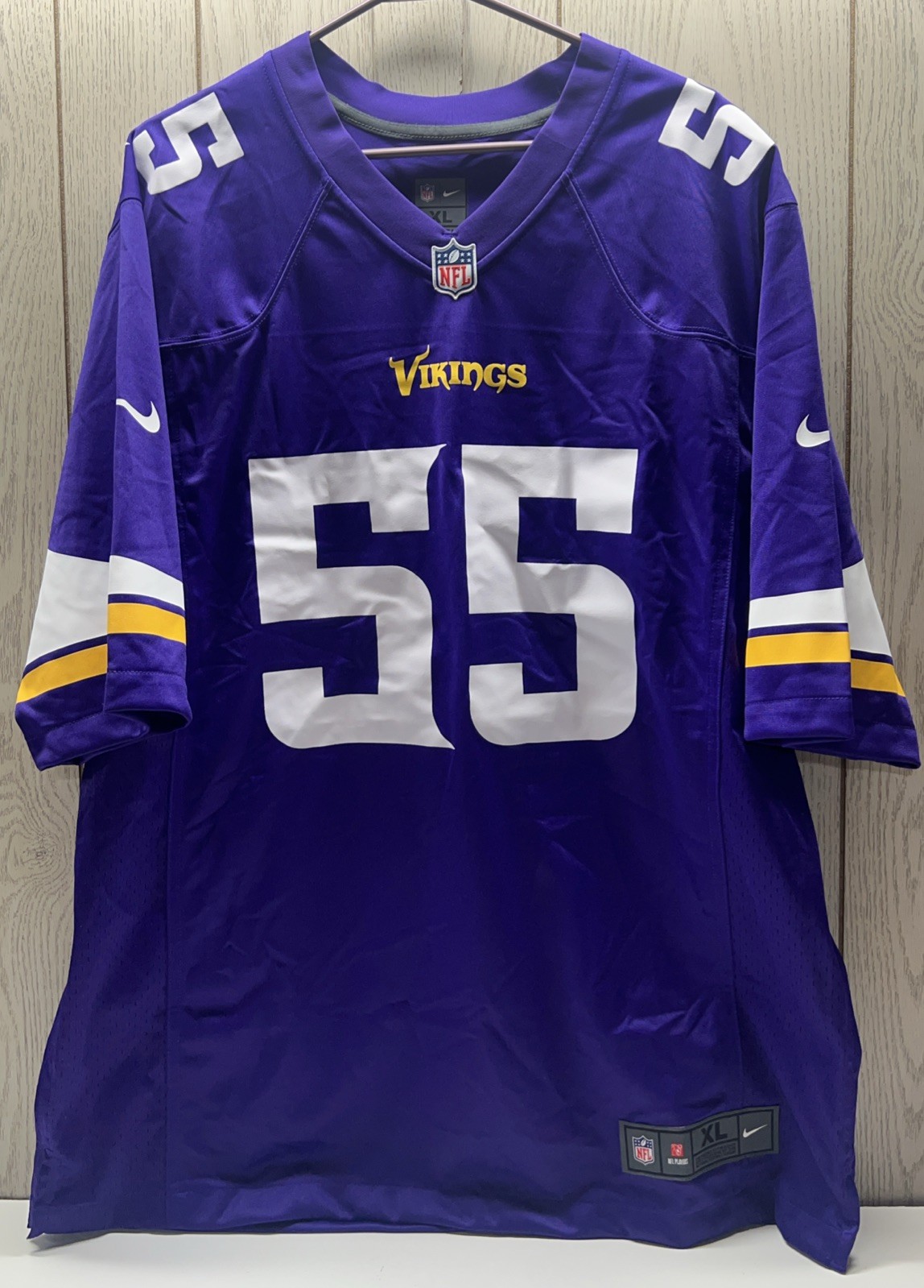 Men’s Minnesota Vikings Jack Del Rio Nike Purple  Retired Game Player Jersey XL