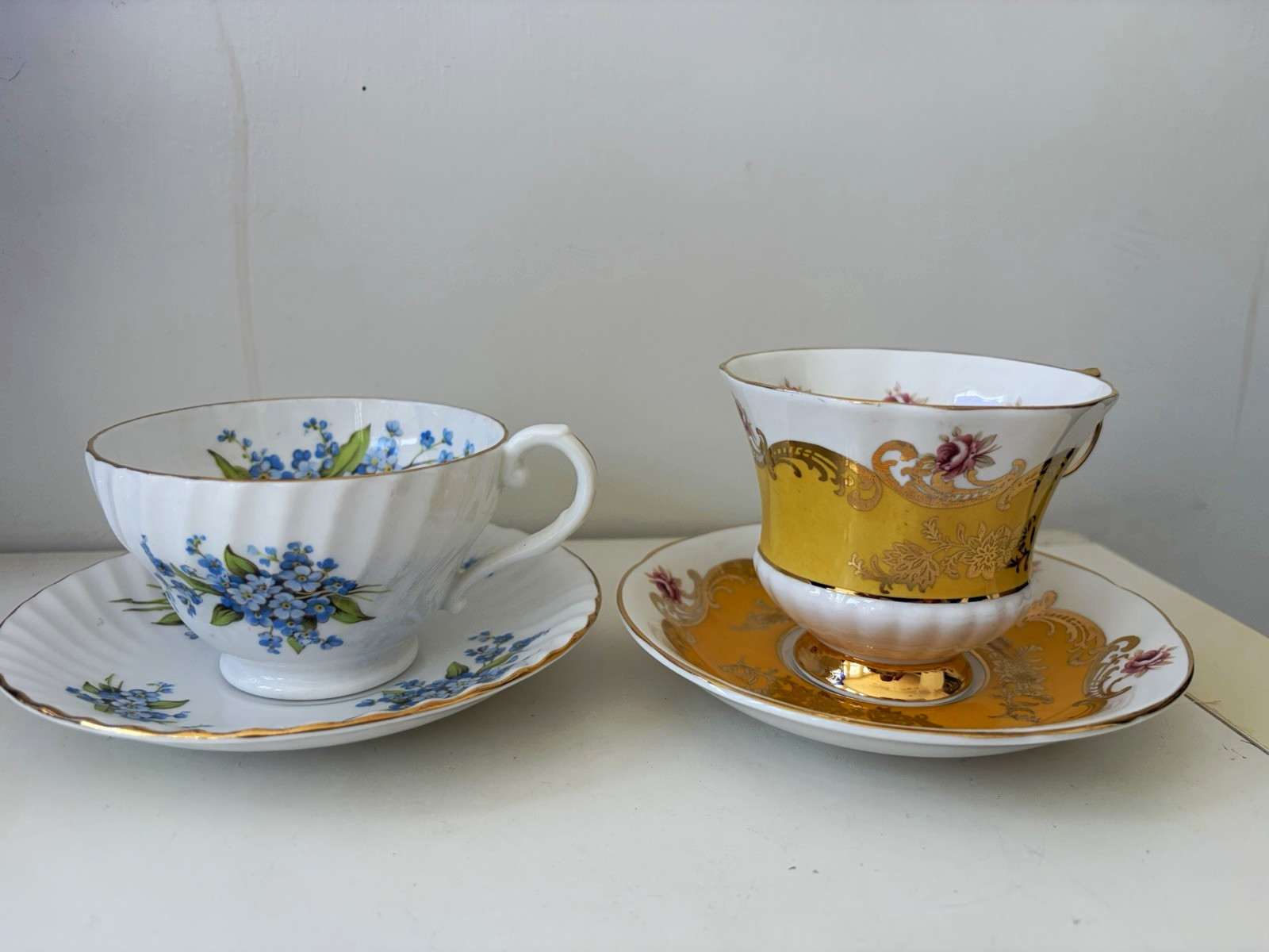 2 set of Bone China Floral Tea Cup & Saucer Set paragon & Stanley 2 set of Bone China Floral Tea Cup & Saucer Set paragon & Stanley