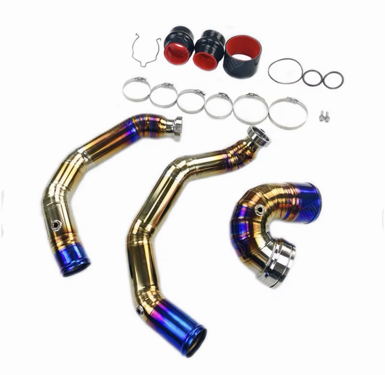 Titanium Charge pipe BMW 3.0T Charge Pipe + Jpipe For M3 And M4 Titanium Charge pipe BMW 3.0T Charge Pipe + Jpipe For M3 And M4
