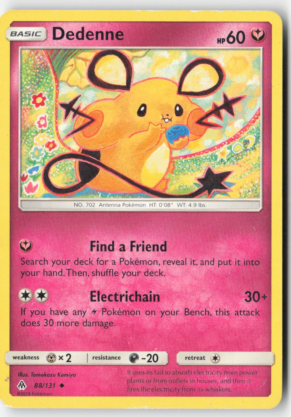 Dedenne 88/131 Uncommon Forbidden Light Pokemon Heavily Played Dedenne 88/131 Uncommon Forbidden Light Pokemon Heavily Played