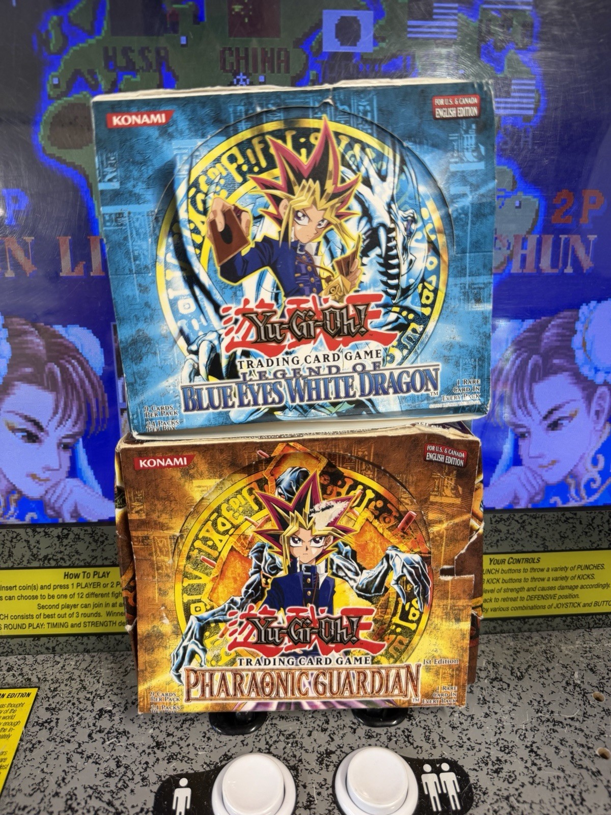 2002-2003 Yu-Gi-Oh Legend Blue Eyes & Pharaonic Guardian Booster Box Lot EMPTY