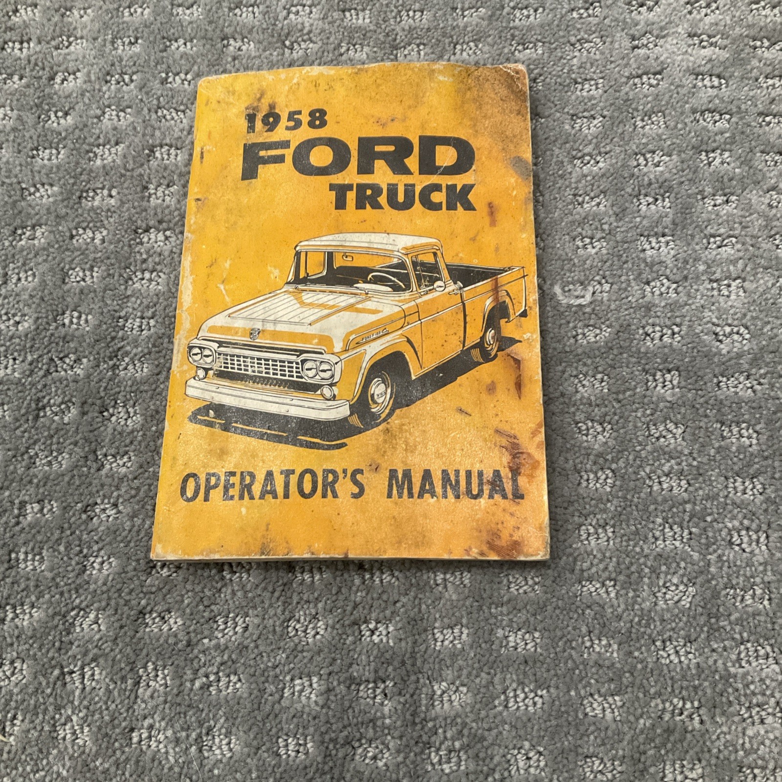VTG 1958 FORD TRUCK OPERATORS MANUAL