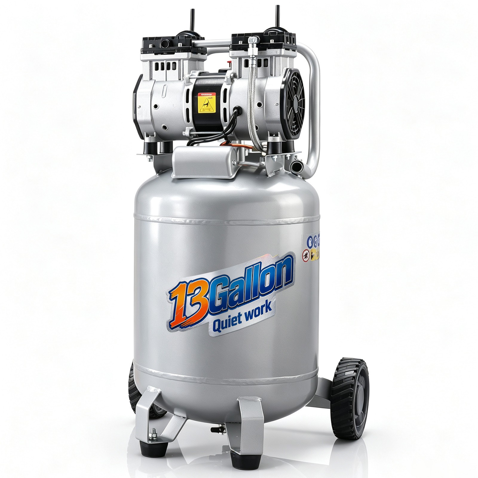 VEVOR 13 Gallon Air Compressor 2HP 4.6SCFM@90PSI Oil Free Air Compressor 125PSI VEVOR 13 Gallon Air Compressor 2HP 4.6SCFM@90PSI Oil Free Air Compressor 125PSI