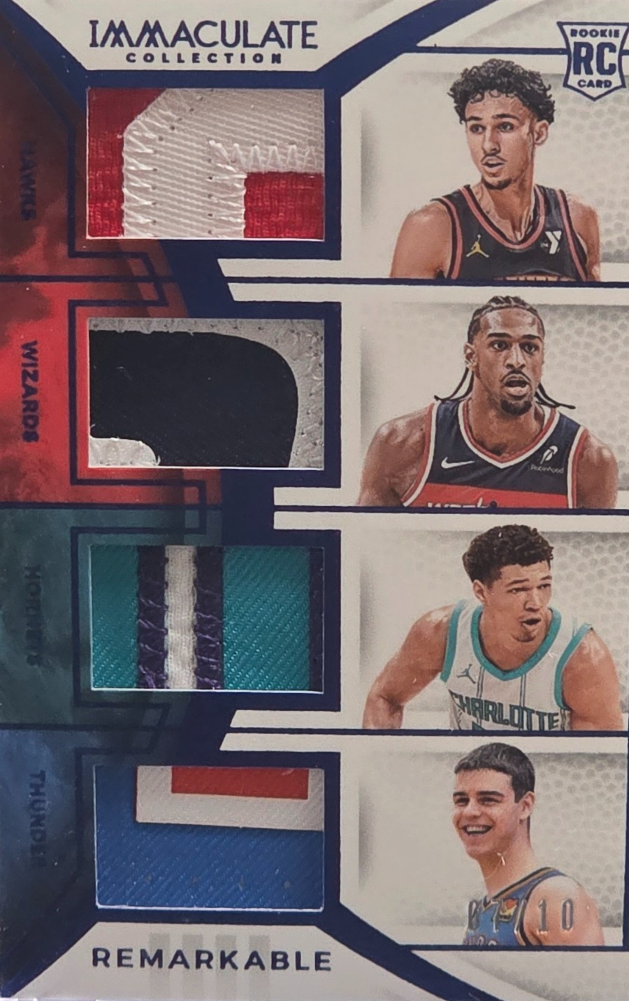 🔥2024-25 Immaculate🔥/10 💎 Risacher Sarr Topic Salaun Quad Jersey RC #7/10 🏀
