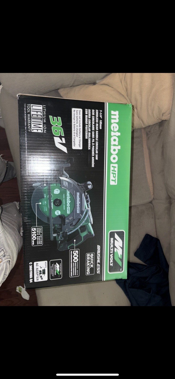 Metabo HPT C3607DWAQ4 36V MultiVolt 7-1/4\