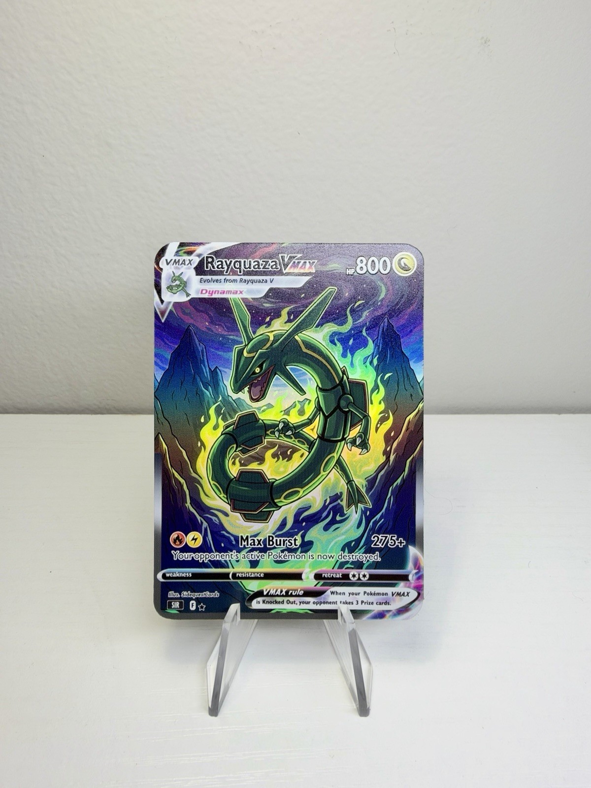 Pokemon TCG Rayquaza VMAX *Fan Art* Full Art Holo