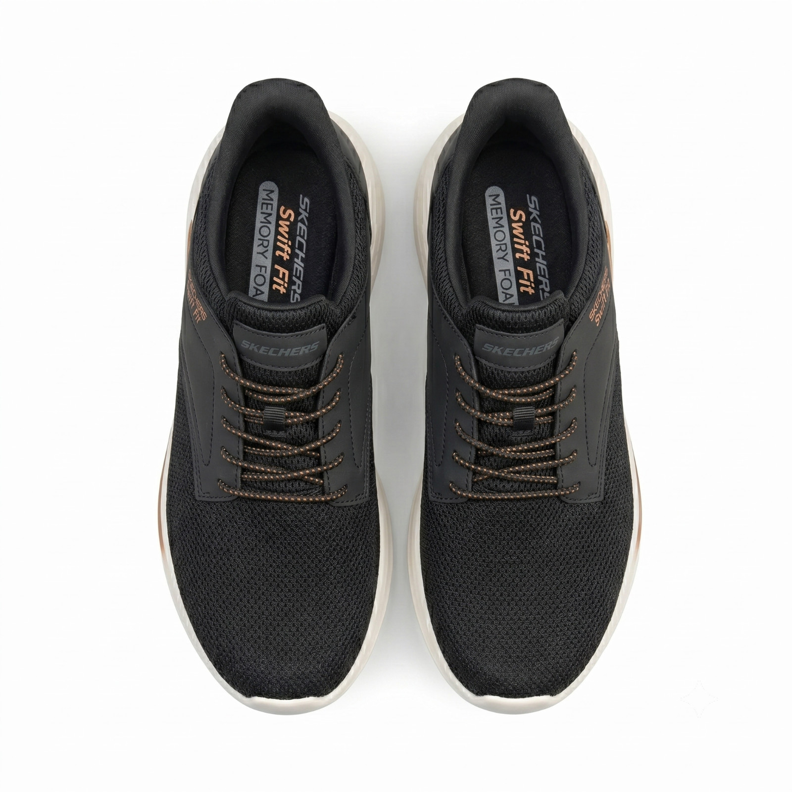 Skechers Men Hands-Free Swift Fit Lightweight Sneakers Black Brown 8-14 Sizes Skechers Men Hands-Free Swift Fit Lightweight Sneakers Black Brown 8-14 Sizes