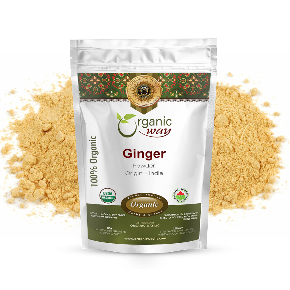 Organic Way Ginger Root Powder - Organic, Kosher & USDA Certified (1LBS / 16Oz) Organic Way Ginger Root Powder - Organic, Kosher & USDA Certified (1LBS / 16Oz)