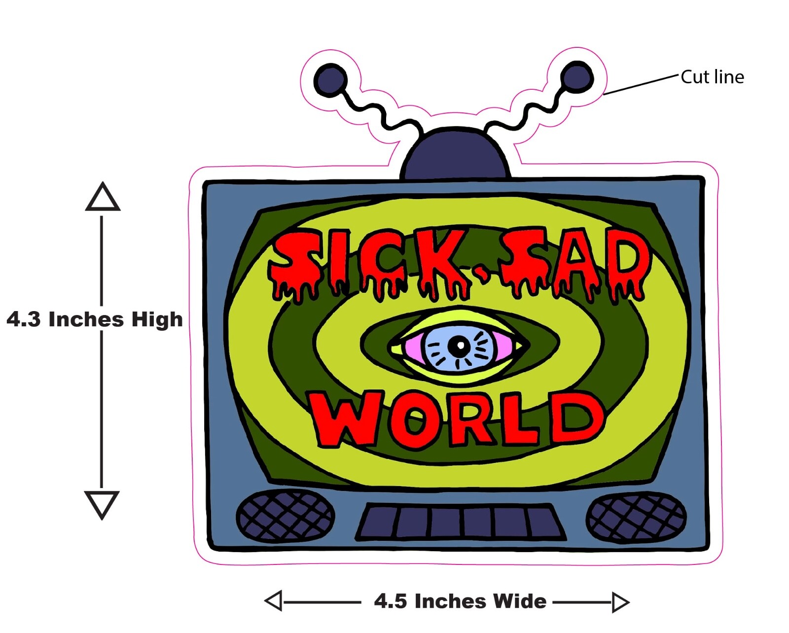 Daria: Sick Sad World TV Decal Daria: Sick Sad World TV Decal