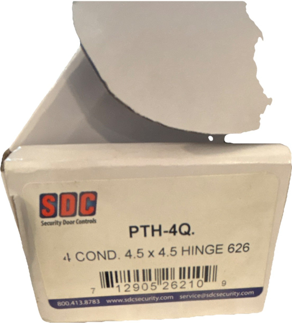 SDC Security Door Controls PTH-4Q 4-Conductor 4.5x4.5 626 Metal Commercial Hinge
