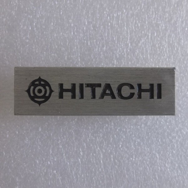vintage HITACHI metal speaker grille emblem for HS-31 and others, Japan c.1983