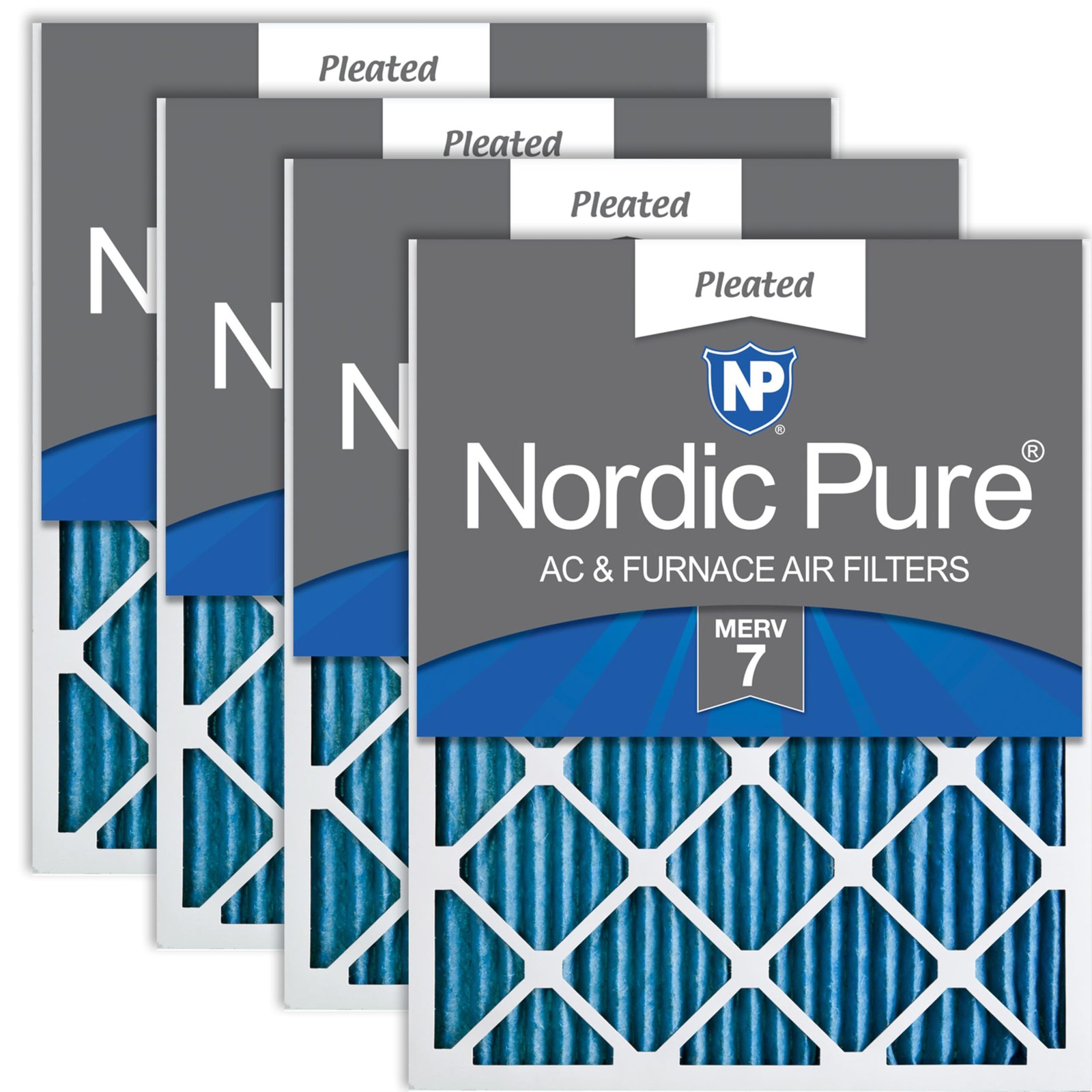 Nordic Pure 20X22X1 Actual Size 19 1/2 X 21 7/16 X 3/4 Pleated Merv 7 Air