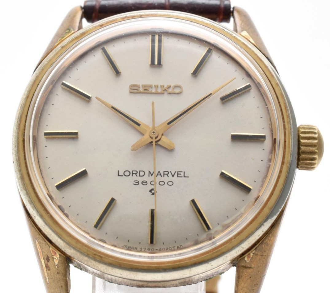 Vintage[ Exc+5] SEIKO LORD MARVEL 36000 5740-8000 Gold Hand Winding  Watch JAPAN