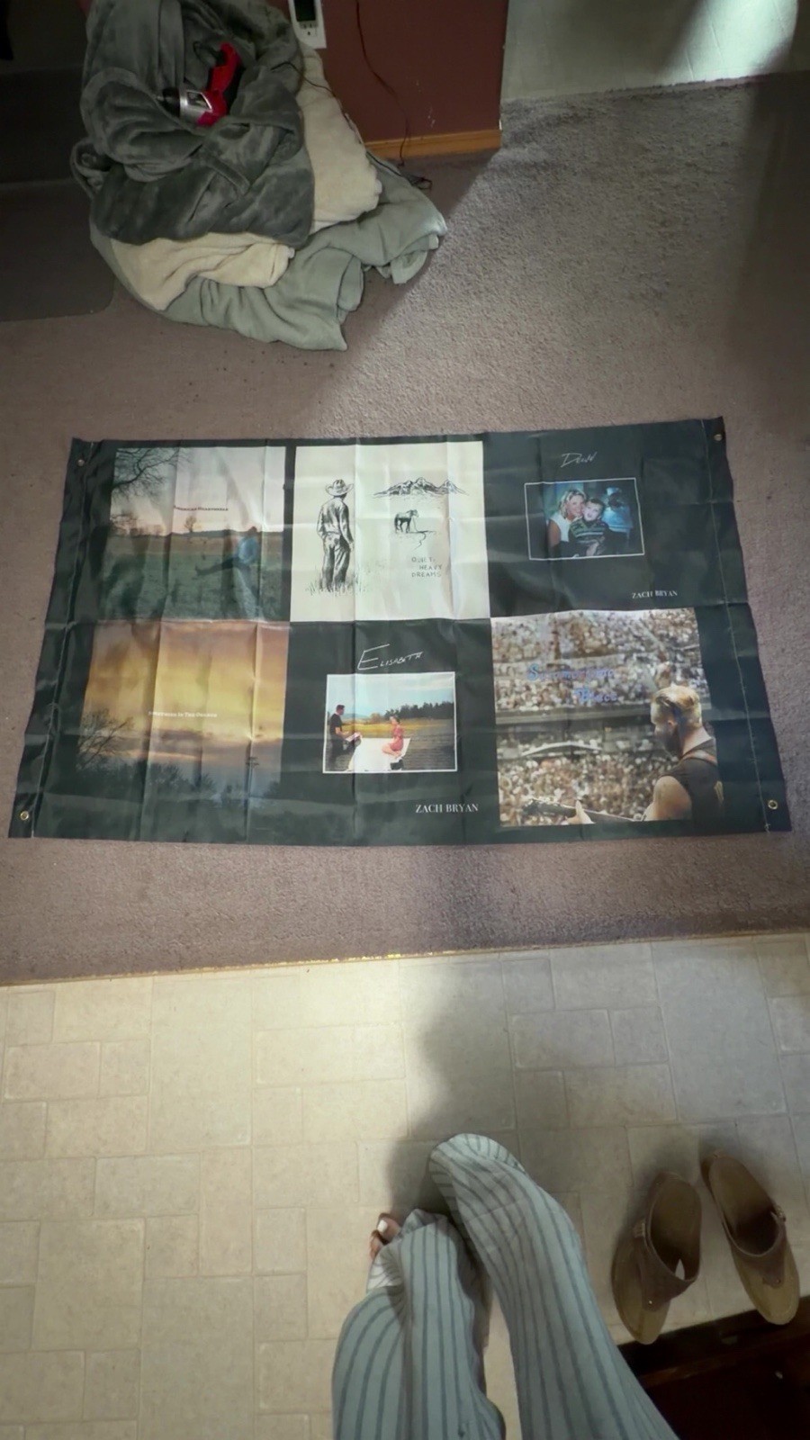 Zach Bryan Fabric Wall Banner Flag Music Memorabilia Poster with Photos Zach Bryan Fabric Wall Banner Flag Music Memorabilia Poster with Photos