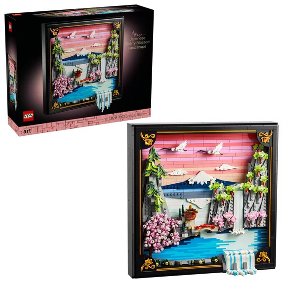 Art Japanese Cherry Blossom Landscape Building Set for Adults - Room Decoration 